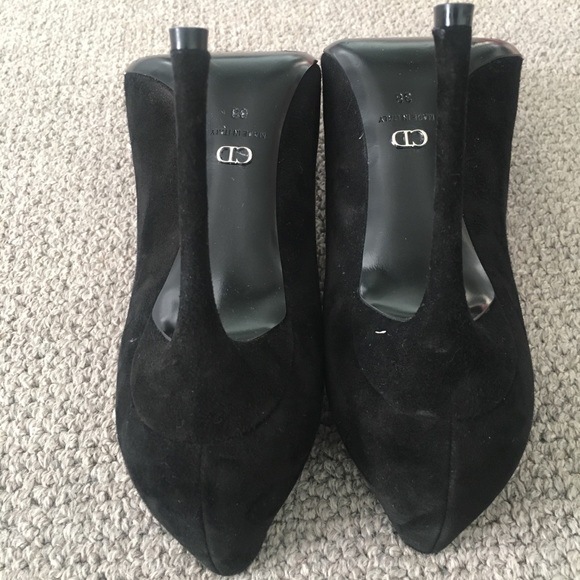 🖤CHRISTIAN DIOR BLK SUEDE POINTED-TOE HEEL PUMPS - Picture 6 of 8